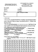 Đề kiểm tra cuối học kì II môn Tiếng Việt Lớp 3 - Năm học 2014-2015 - Trường TH Kim An (Có đáp án)